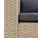 Tuinbank 2-zits met kussens poly rattan beige