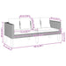 Tuinbank 2-zits met kussens poly rattan beige