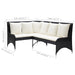 Tuinhoekbanken 2 st poly rattan zwart