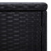 Ligbed met kussen en theetafel poly rattan rood