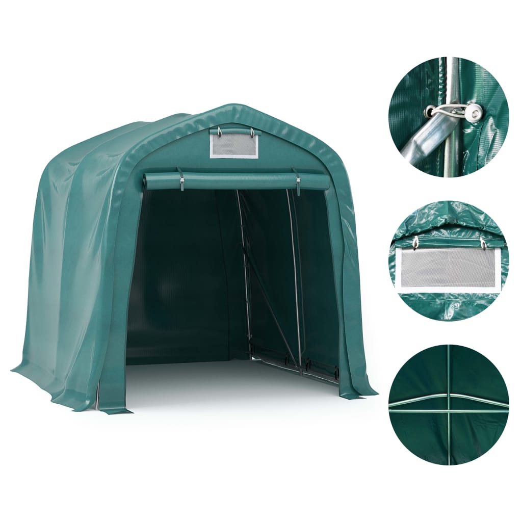 Garagetent 2,4x2,4 m PVC groen