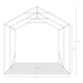 Garagetent 2,4x2,4 m PVC groen