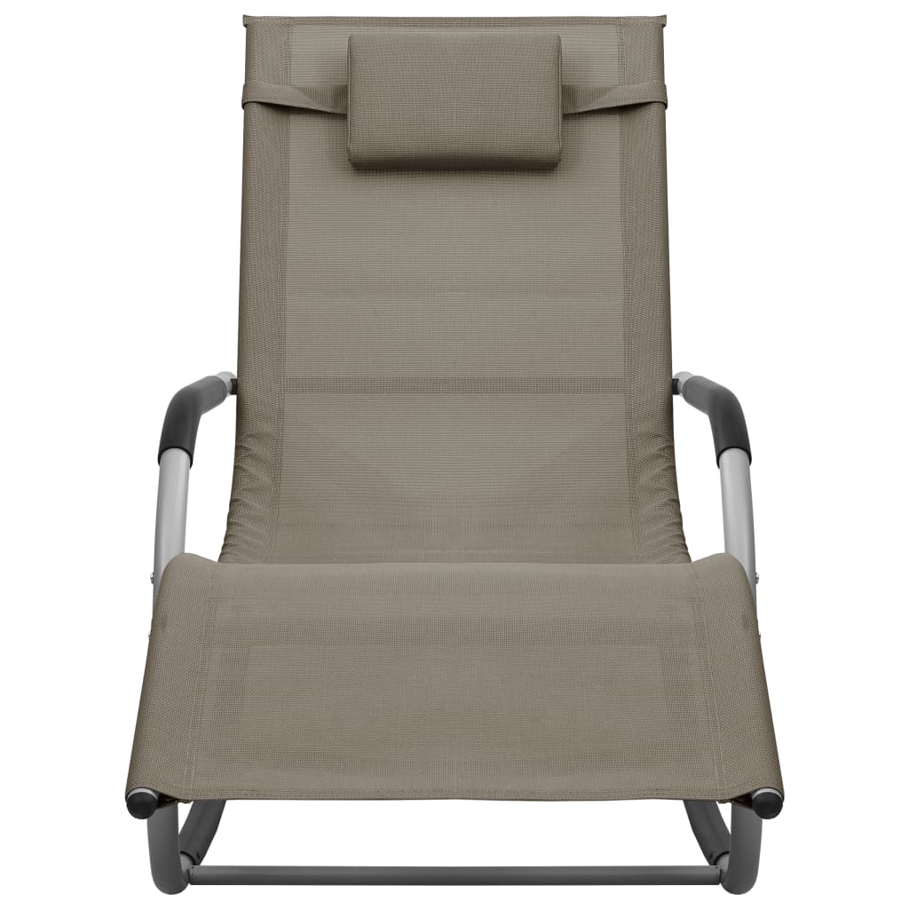 Ligbedden 2 st textileen taupe en grijs