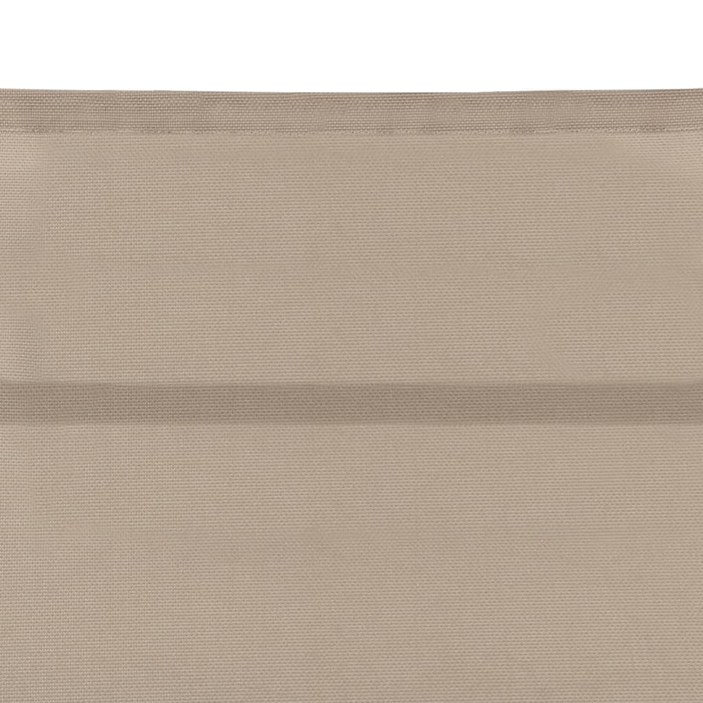 Ligbed textileen en aluminium crèmekleurig
