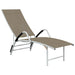 Ligbed textileen en aluminium taupe