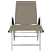 Ligbed textileen en aluminium taupe