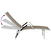 Ligbed textileen en aluminium taupe