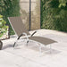 Ligbed textileen en aluminium taupe