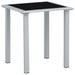 Ligbedden 2 st met tafel aluminium crèmekleurig