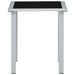 Ligbedden 2 st met tafel aluminium crèmekleurig