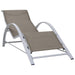 Ligbed textileen en aluminium taupe