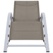 Ligbed textileen en aluminium taupe