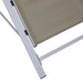Ligbed textileen en aluminium taupe