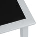 Ligbedden 2 st met tafel aluminium taupekleurig