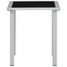 Ligbedden 2 st met tafel aluminium taupekleurig