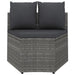 2-delige Loungeset met kussens poly rattan grijs