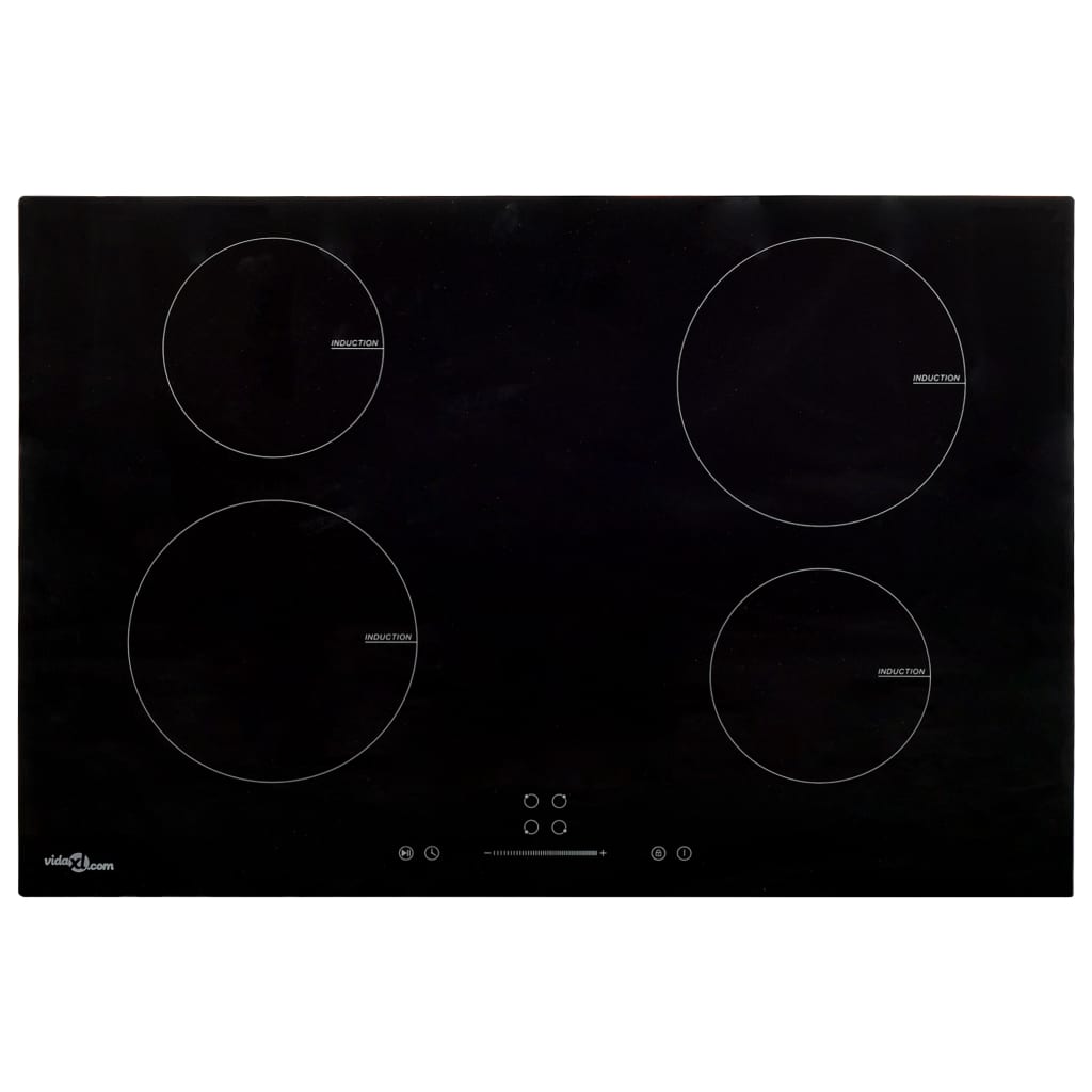Inductiekookplaat 4 zones aanraakbediening 7000 W 77 cm glas