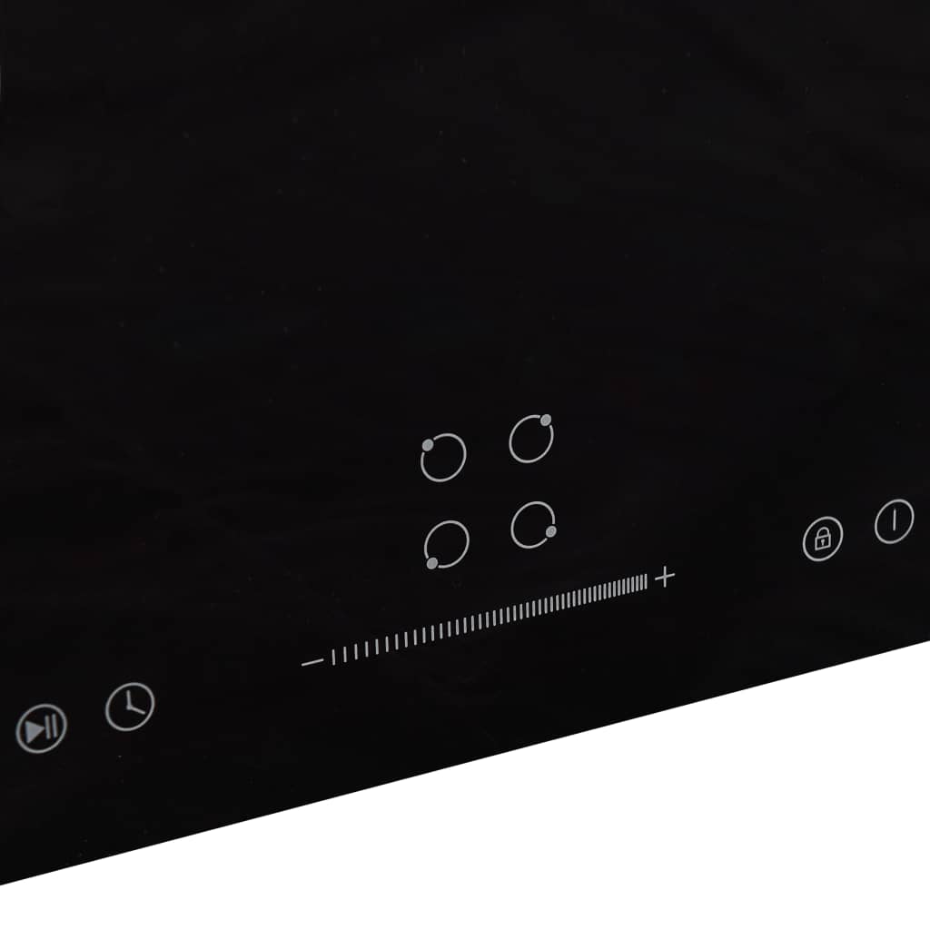 Inductiekookplaat 4 zones aanraakbediening 7000 W 77 cm glas