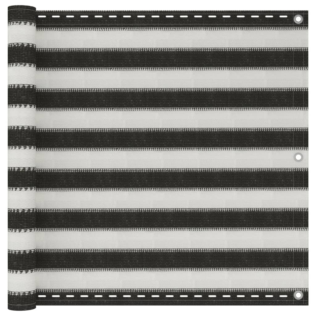 Balkonscherm 90X500 Cm Hdpe Antracietkleurig En Wit 90 x 500 cm Antraciet en wit