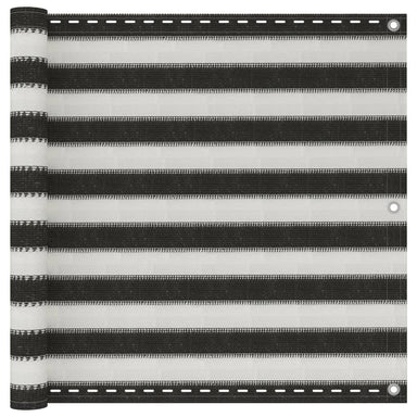 Balkonscherm 90X500 Cm Hdpe Antracietkleurig En Wit 90 x 500 cm Antraciet en wit