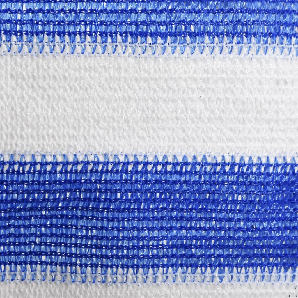 Balkonscherm 90X300 Cm Hdpe Blauw En Wit 90 x 300 cm