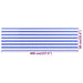 Balkonscherm 90X400 Cm Hdpe Blauw En Wit 90 x 400 cm