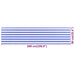 Balkonscherm 90X500 Cm Hdpe Blauw En Wit 90 x 500 cm