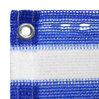 Balkonscherm 120X300 Cm Hdpe Blauw En Wit 120 x 300 cm