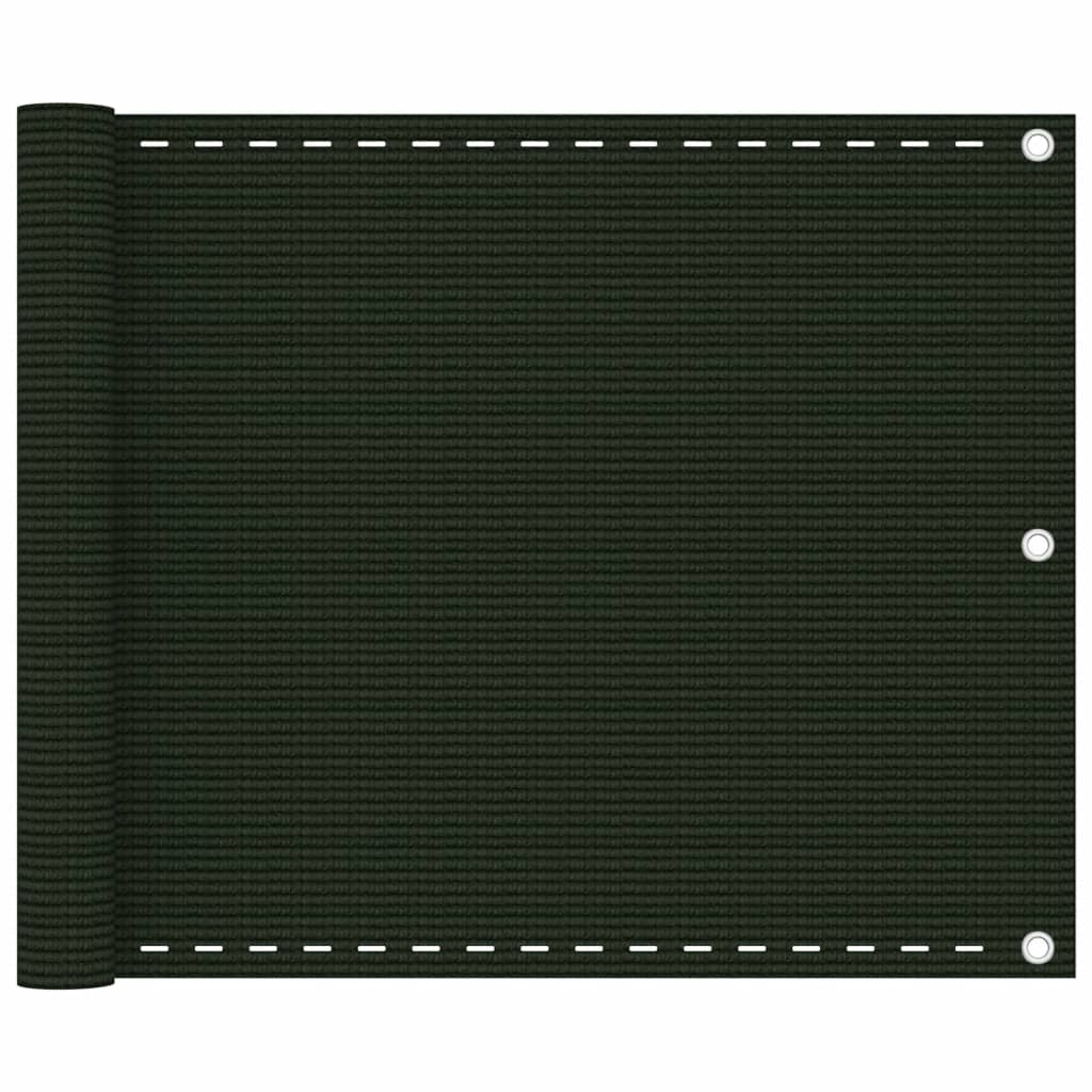 Balkonscherm 75X500 Cm Hdpe Donkergroen 75 x 500 cm