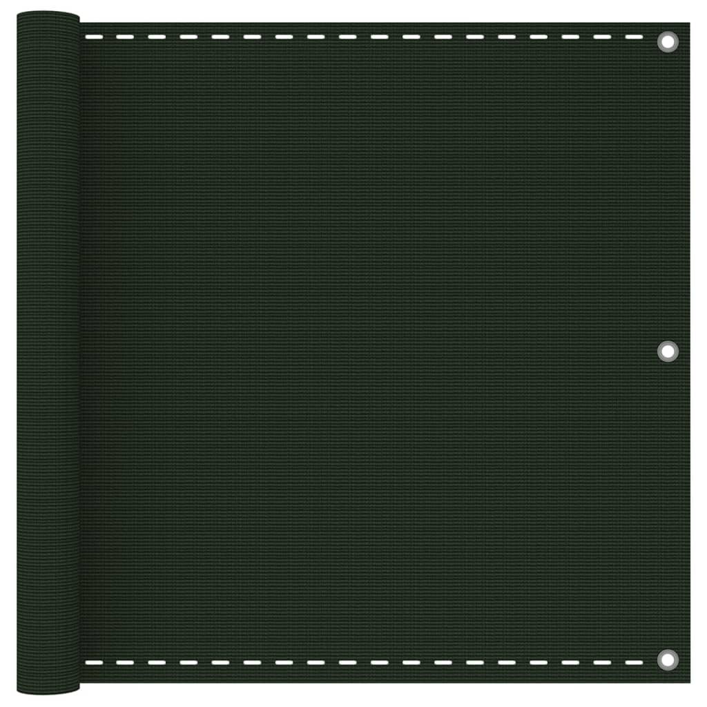 Balkonscherm 90X400 Cm Hdpe Donkergroen 90 x 400 cm