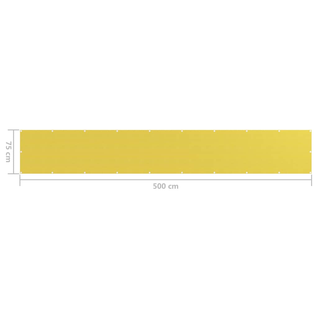 Balkonscherm 75X500 Cm Hdpe Geel 75 x 500 cm