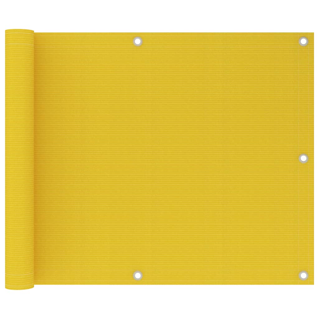 Balkonscherm 75X600 Cm Hdpe Geel 75 x 600 cm