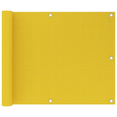 Balkonscherm 75X600 Cm Hdpe Geel 75 x 600 cm