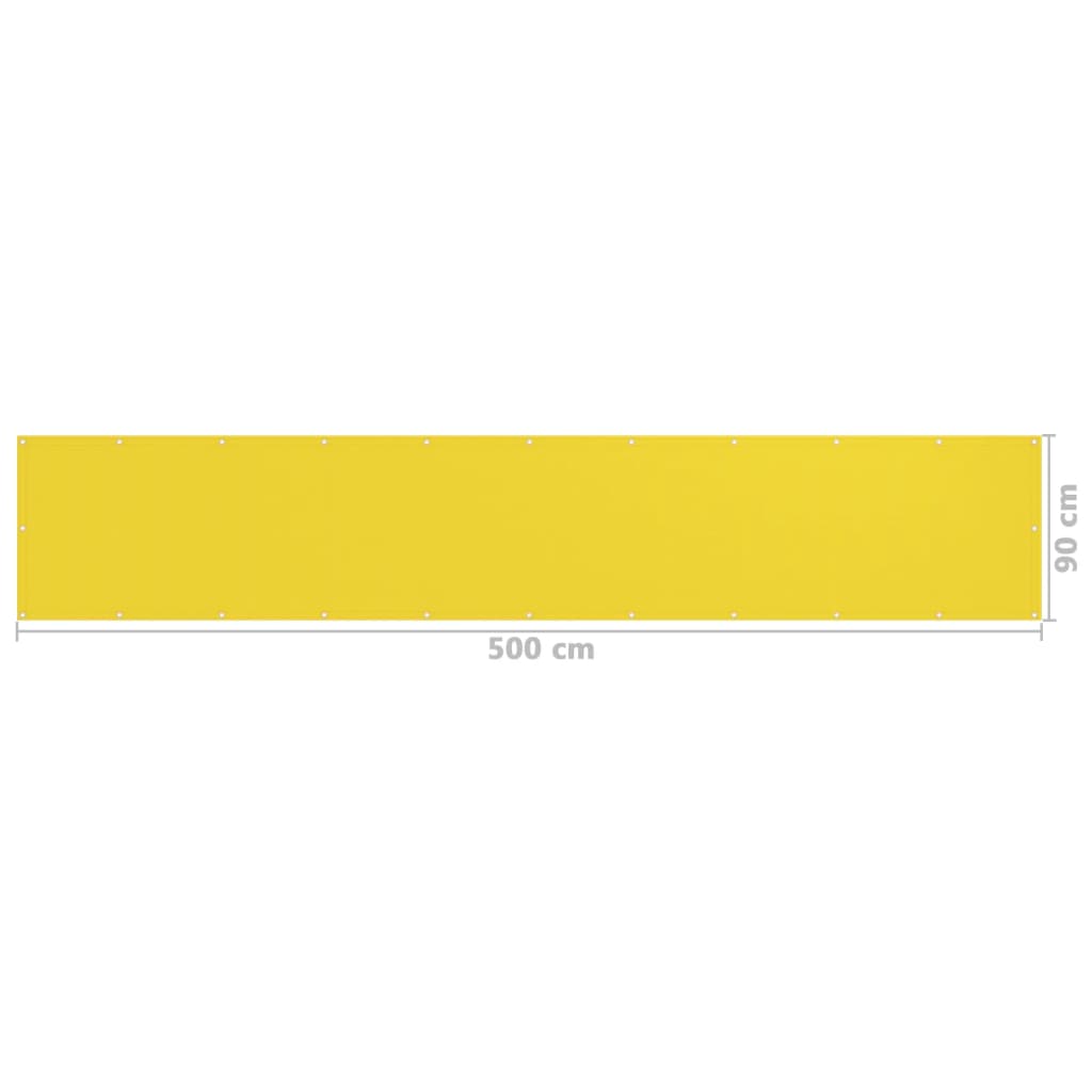 Balkonscherm 90X500 Cm Hdpe Geel 90 x 500 cm