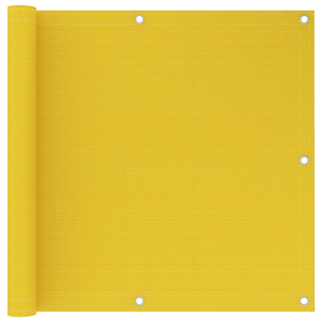 Balkonscherm 90X600 Cm Hdpe Geel 90 x 600 cm