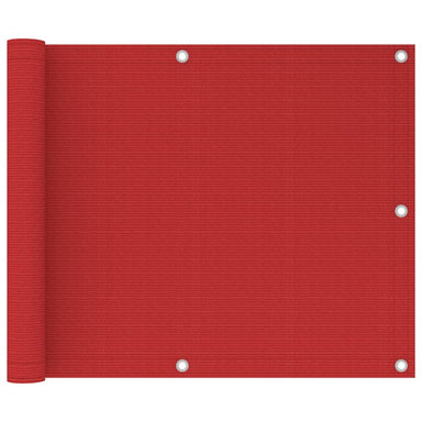 Balkonscherm 75X300 Cm Hdpe Rood 75 x 300 cm