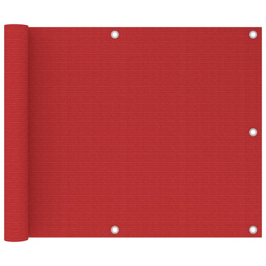 Balkonscherm 75X600 Cm Hdpe Rood 75 x 600 cm