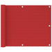 Balkonscherm 75X600 Cm Hdpe Rood 75 x 600 cm