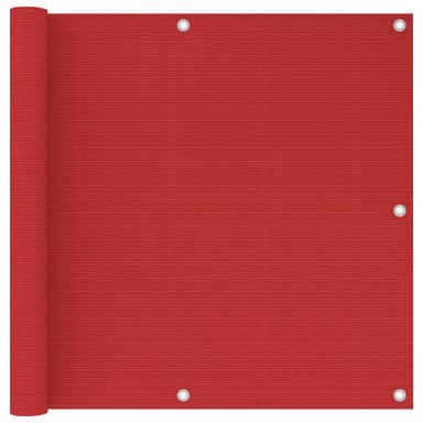 Balkonscherm 90X300 Cm Hdpe Rood 90 x 300 cm