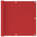 Balkonscherm 90X300 Cm Hdpe Rood 90 x 300 cm