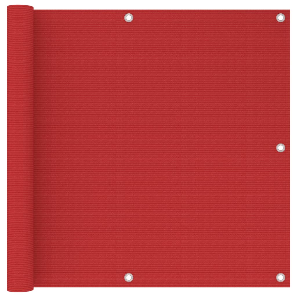 Balkonscherm 90X500 Cm Hdpe Rood 90 x 500 cm
