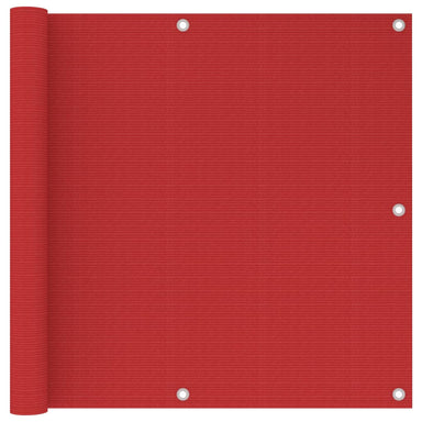 Balkonscherm 90X500 Cm Hdpe Rood 90 x 500 cm
