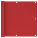 Balkonscherm 90X500 Cm Hdpe Rood 90 x 500 cm