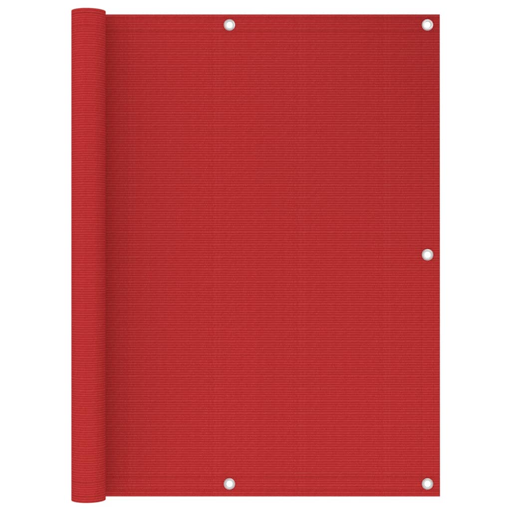 Balkonscherm 120X500 Cm Hdpe Rood 120 x 500 cm