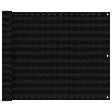 Balkonscherm 75X400 Cm Hdpe Zwart 75 x 400 cm