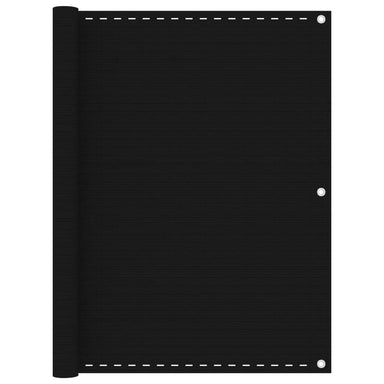 Balkonscherm 120X400 Cm Hdpe Zwart 120 x 400 cm