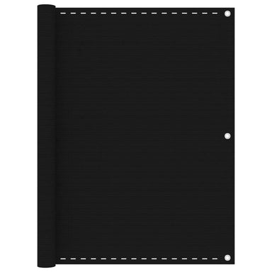 Balkonscherm 120X500 Cm Hdpe Zwart 120 x 500 cm