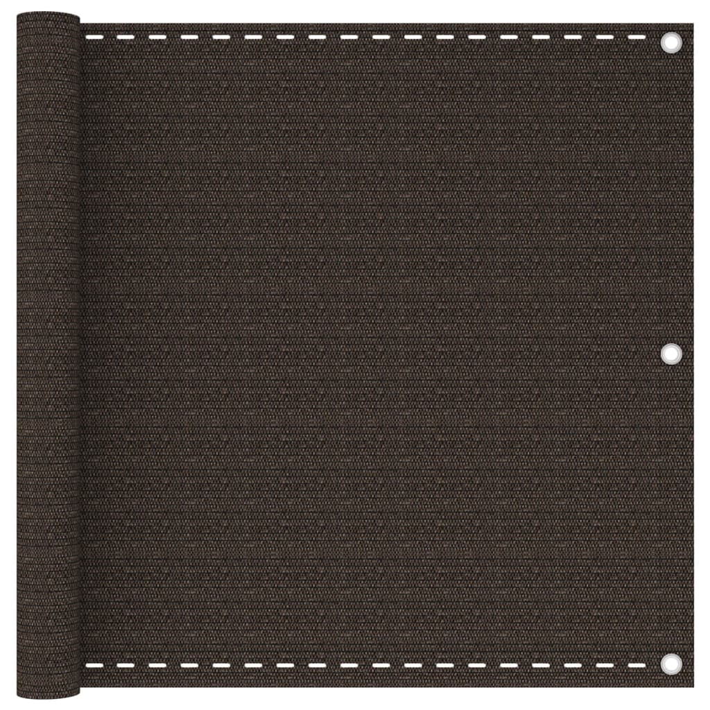 Balkonscherm 90x600 cm HDPE bruin