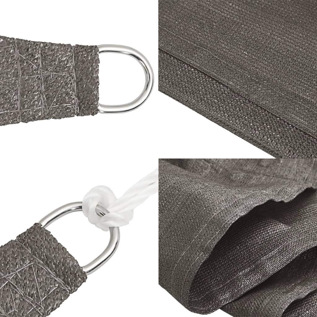 Zonnezeil 160 G/M² Hdpe Kleurig Antraciet 6 x 6 m