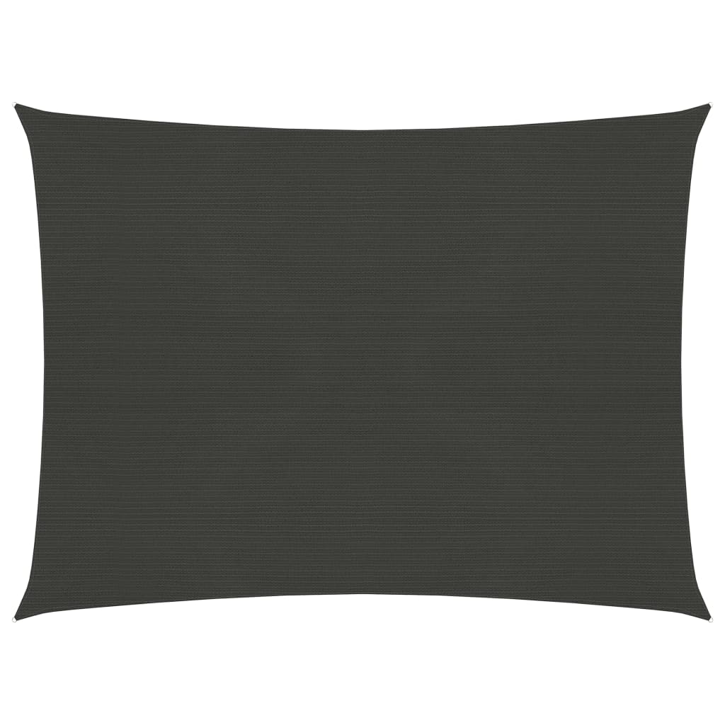 Zonnezeil 160 g/m² 2x2,5 m HDPE antracietkleurig